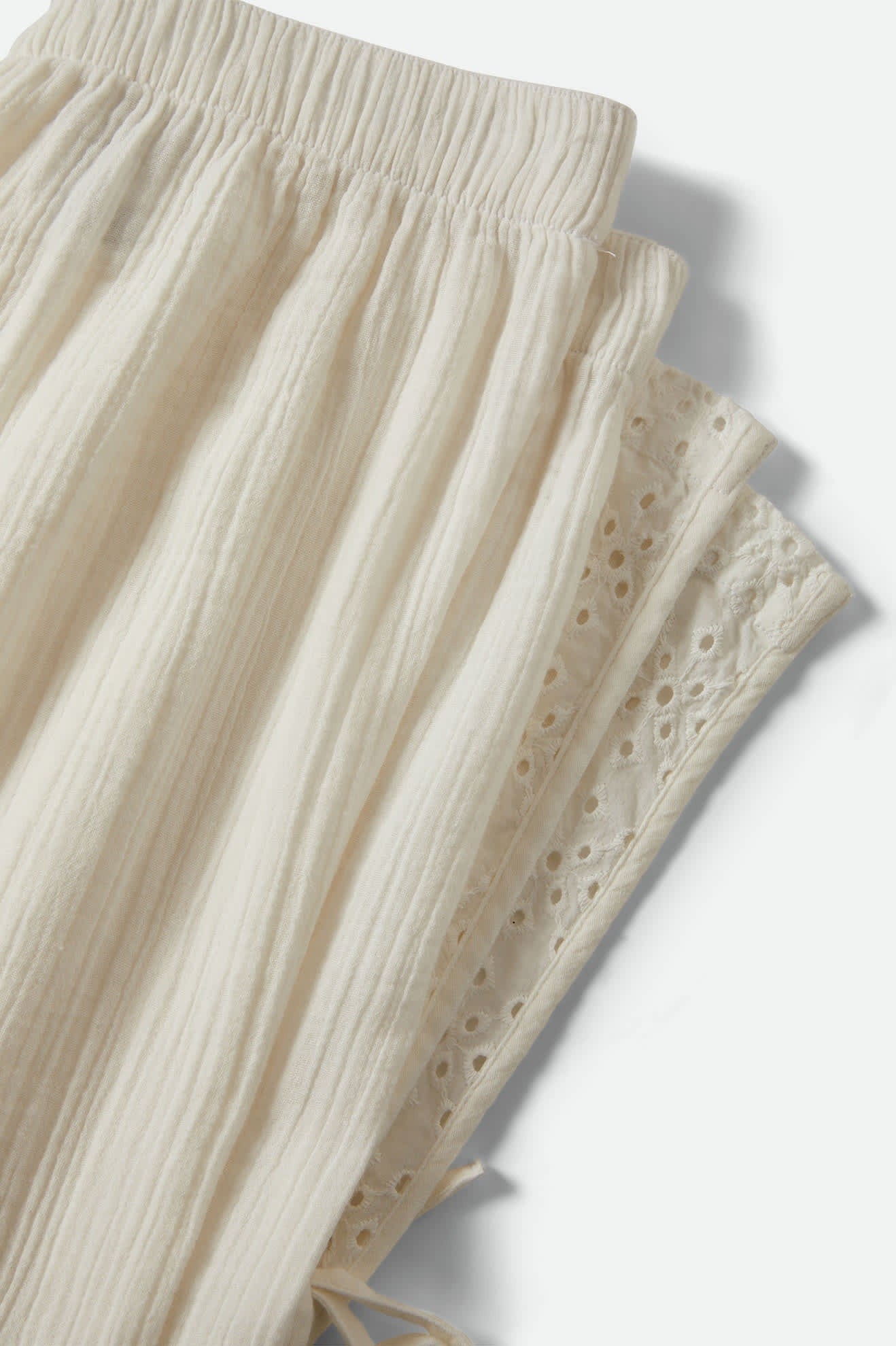 Seaside Eyelet Wide Leg Pant - Off White Eyelet