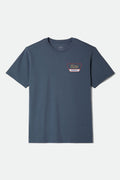 Linwood Short Sleeve Standard T-Shirt - Navy/Red/Copper