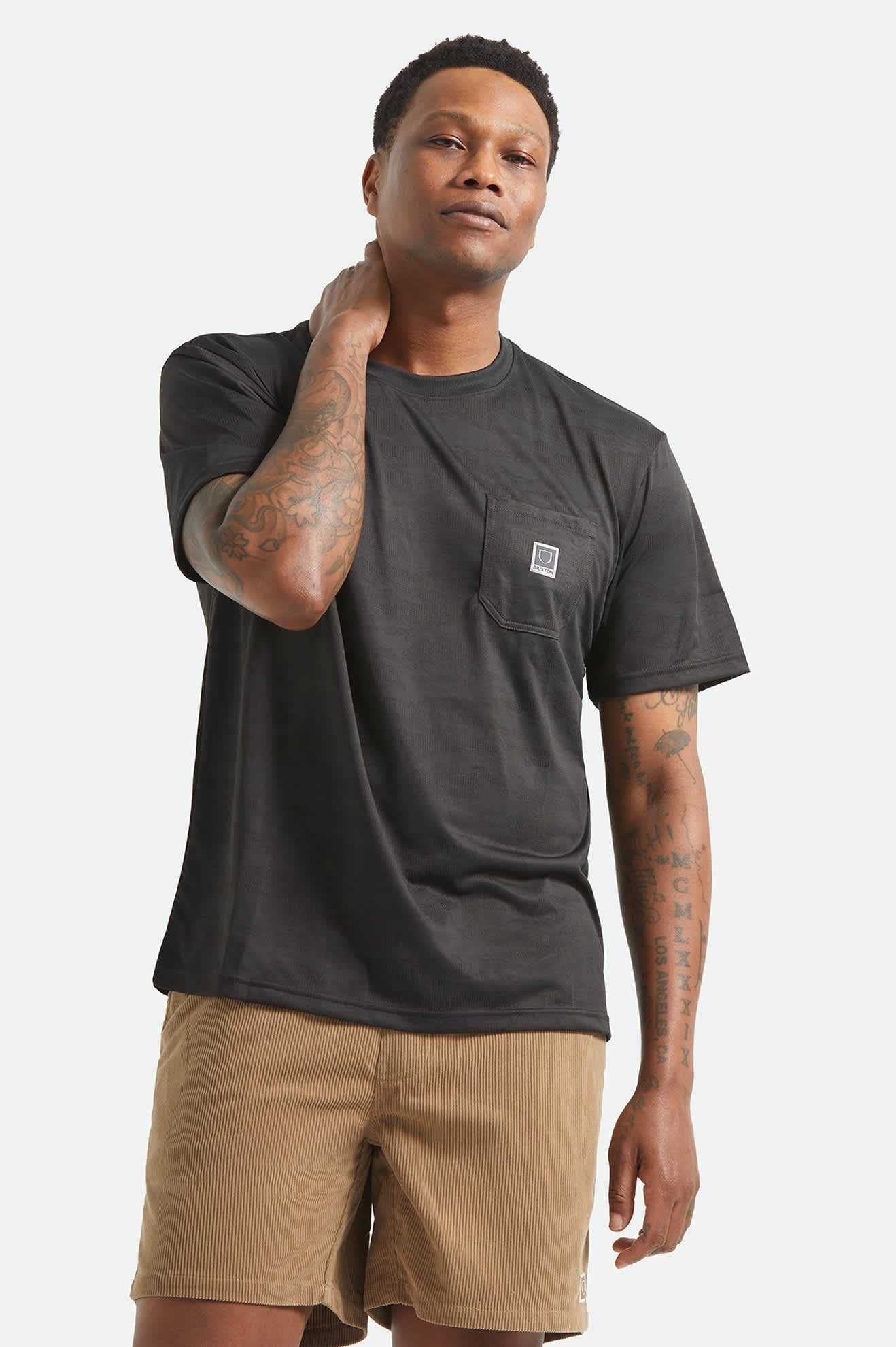 Journey Short Sleeve Pocket T-Shirt - Black Tiger Camo