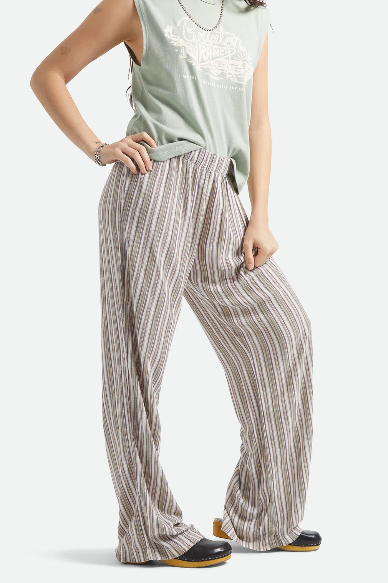 The Alley Lounge Pant - Worn In Robust Red Stripe