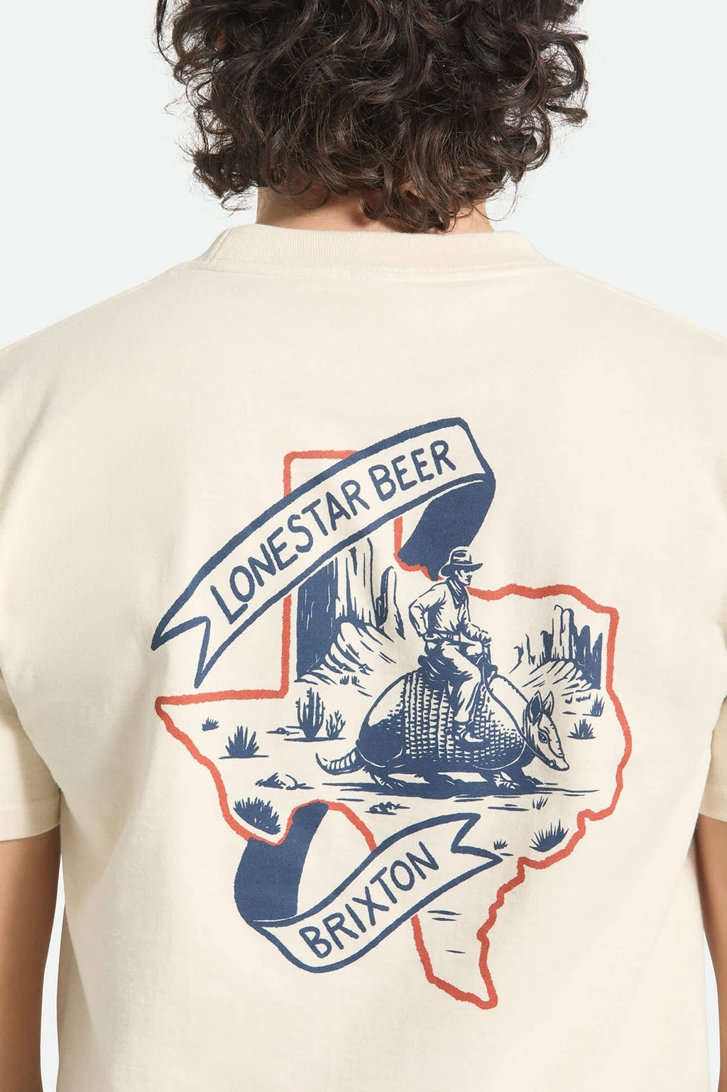 Lone Star Armadillo Short Sleeve Standard T-Shirt - Cream