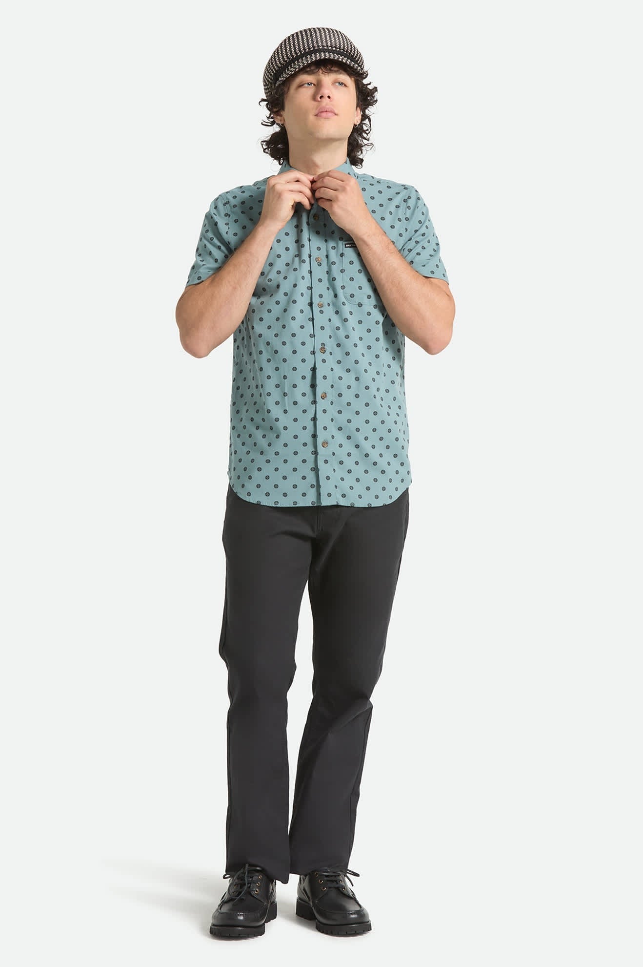 Charter Print Short Sleeve Shirt - Micro Street Tile