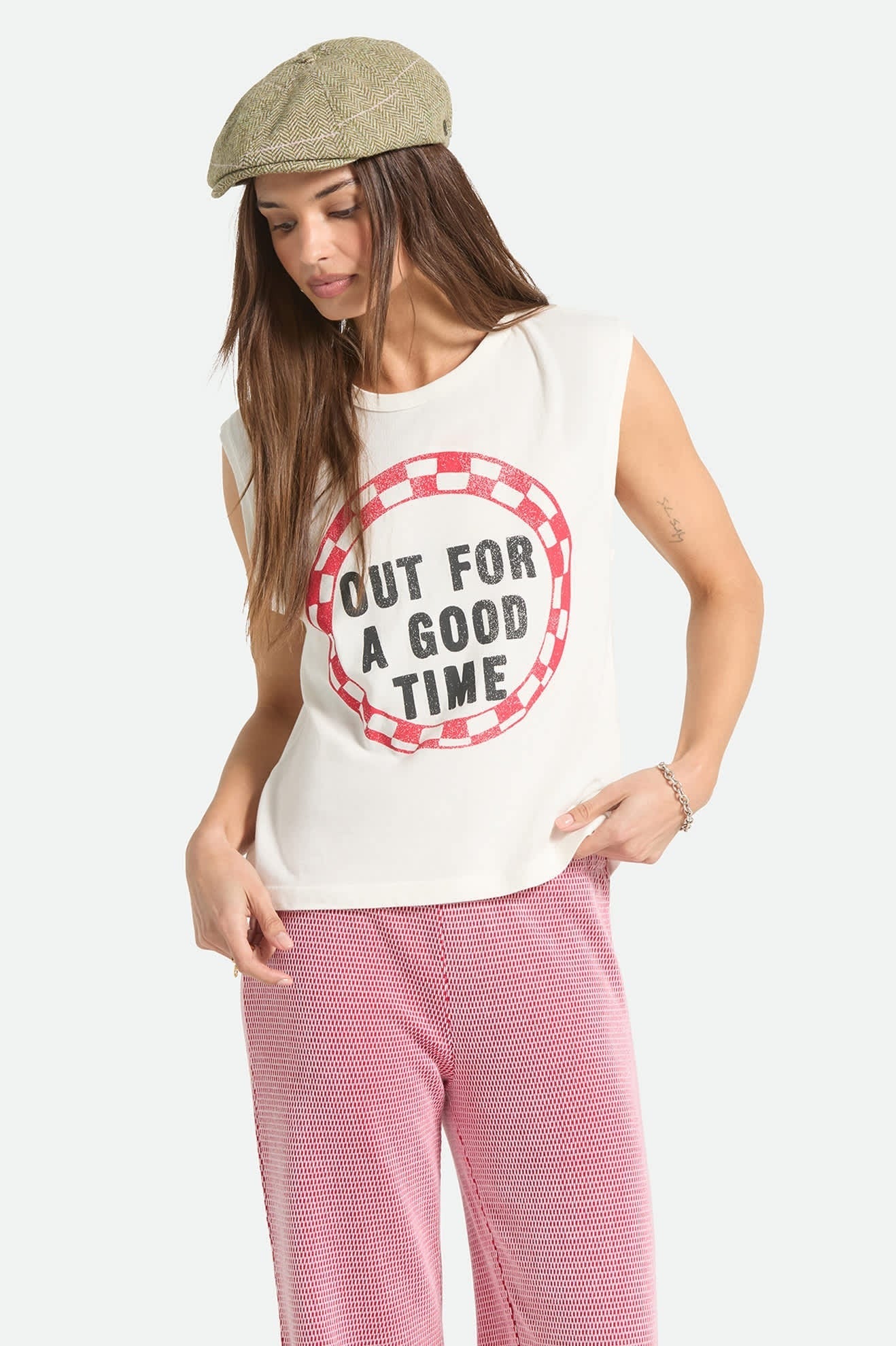 Out For A Good Time Muscle Tank - Off White
