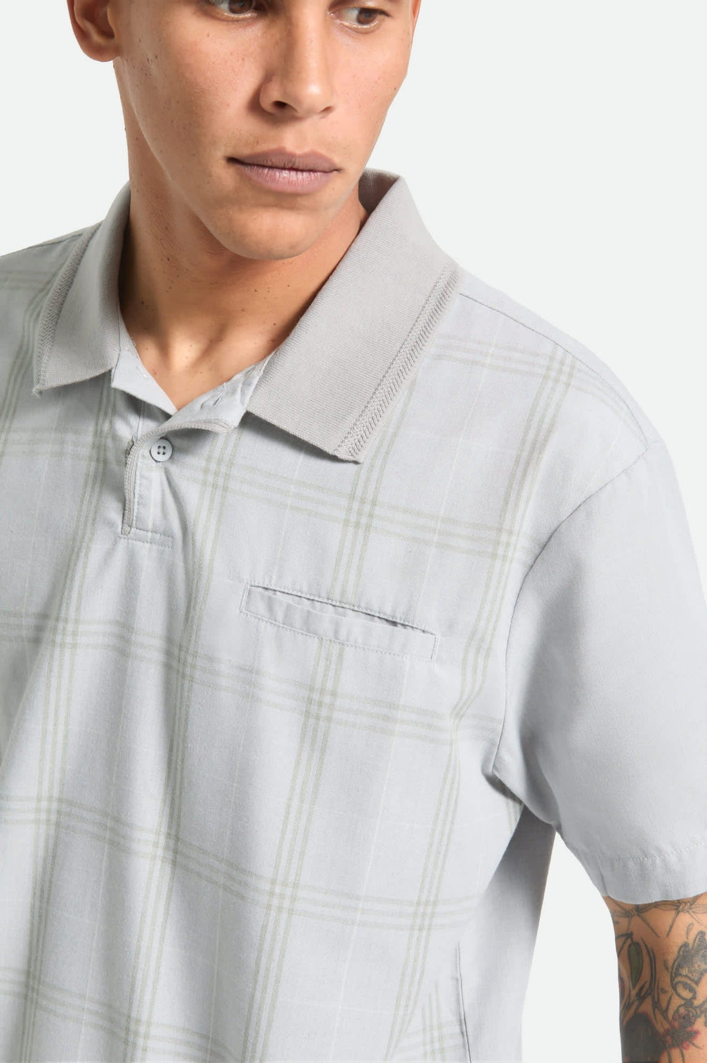 Trolly Jacquard Weekend Short Sleeve Polo - Blue Aura