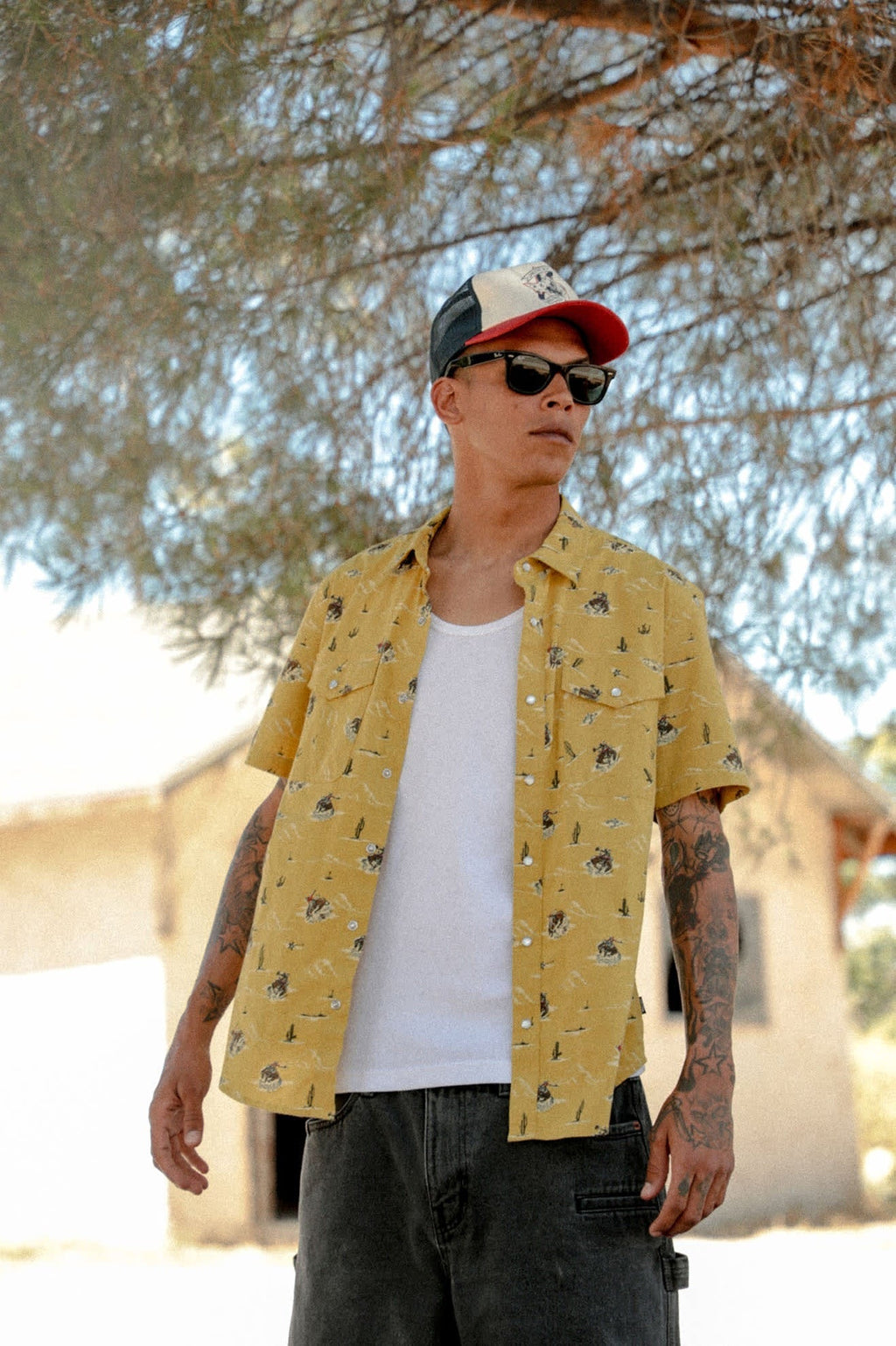 Lone Star X Brixton Short Sleeve Shirt - Texas Gold