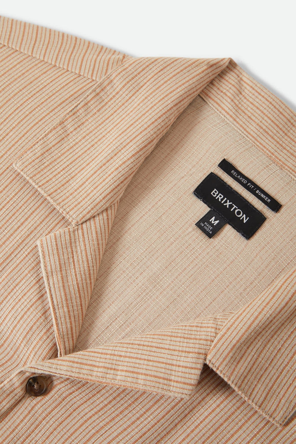Bunker Slub Short Sleeve Shirt - Italian Clay Stripe