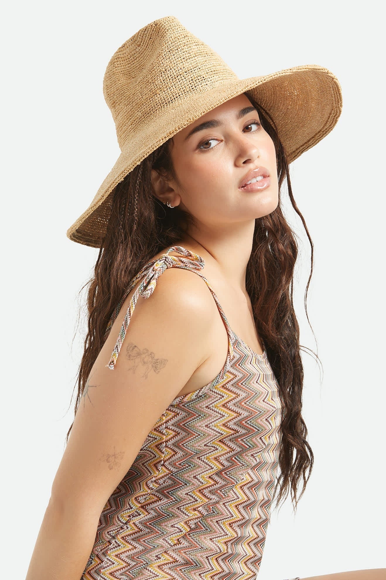 Helena Straw Sun Hat - Tan