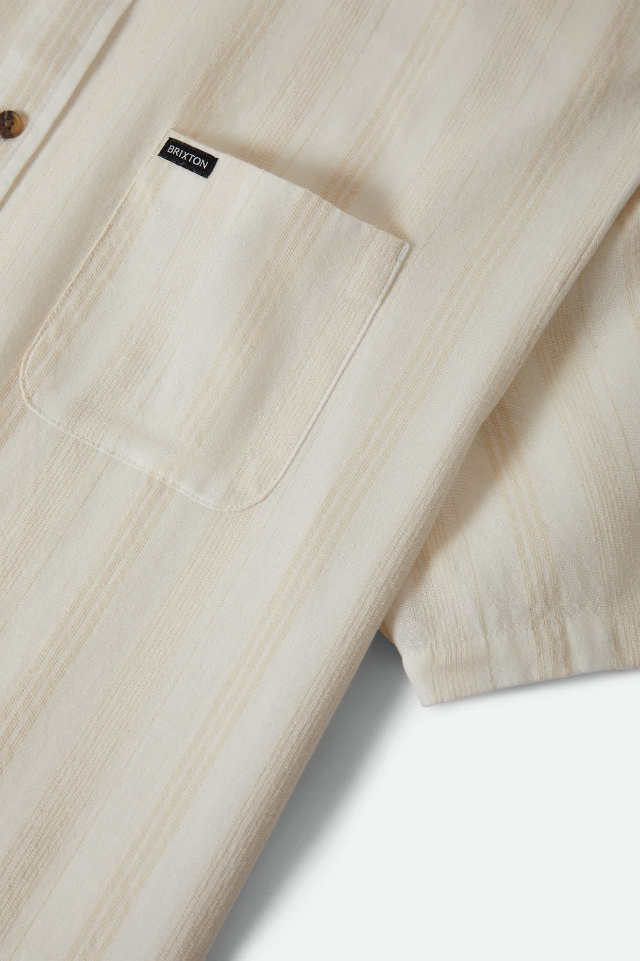 Cru Stripe Dobby Short Sleeve Shirt - Off White