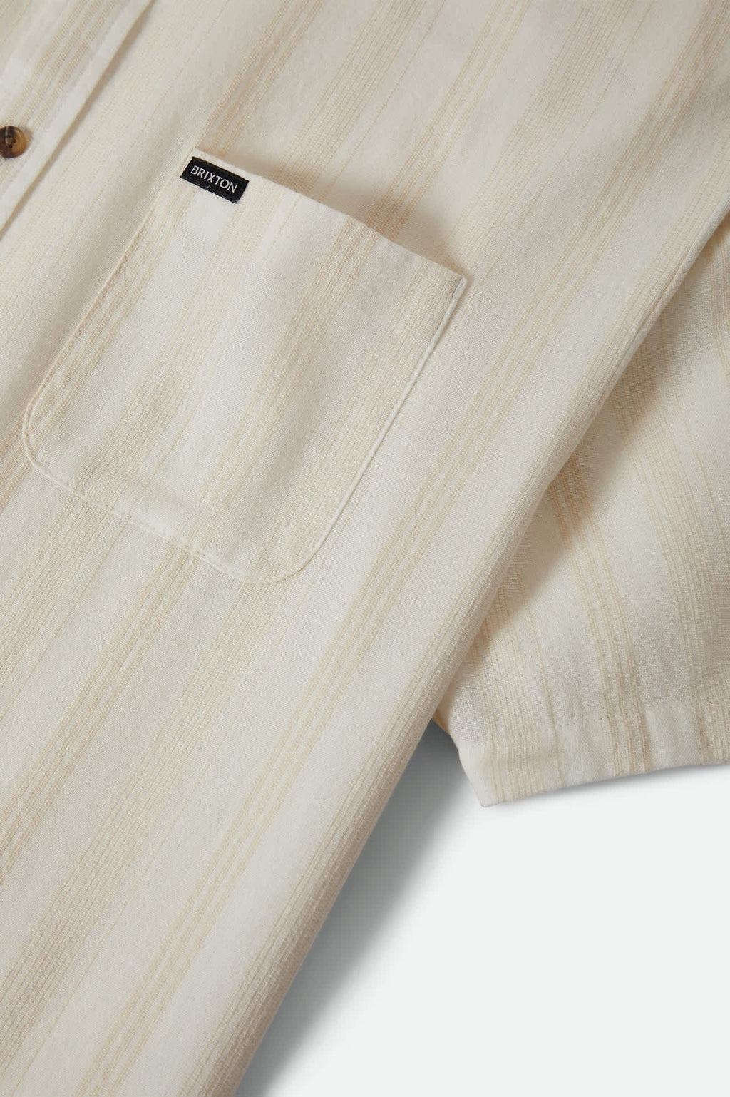 Cru Stripe Dobby Short Sleeve Shirt - Off White