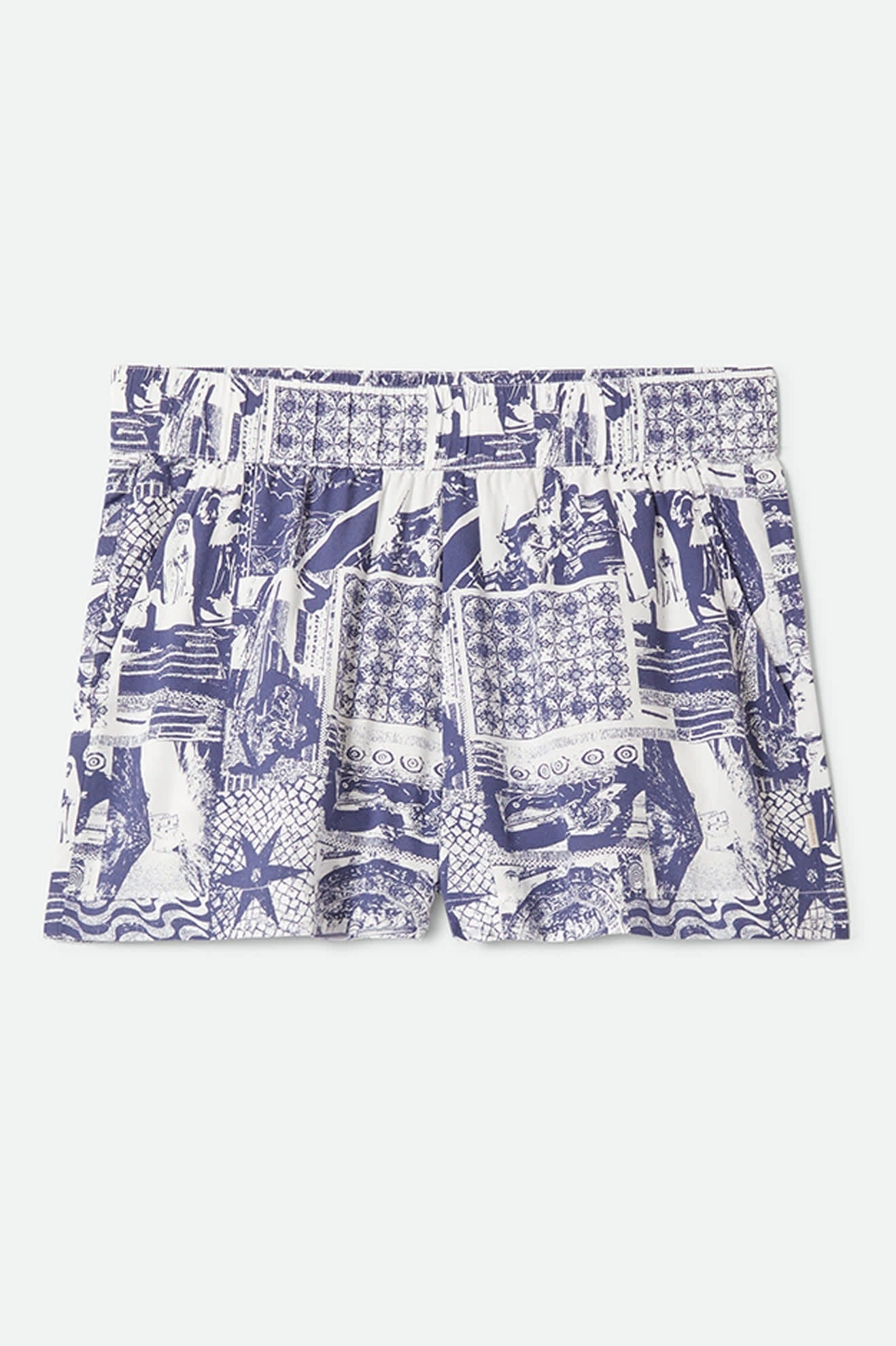 Post Playa E-Waist Short - Navy/White Collage