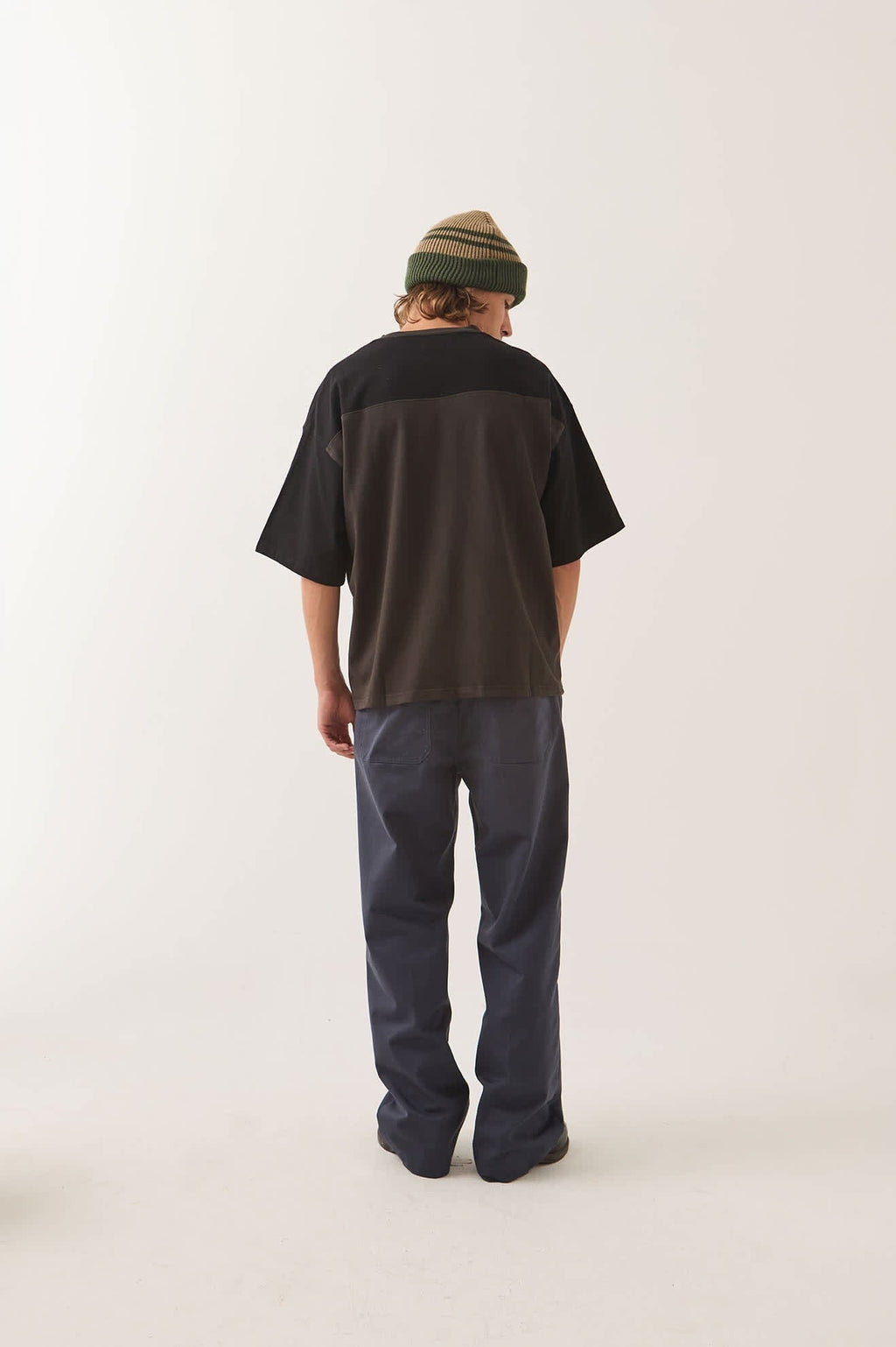 Brixton Football T-Shirt - Black/Washed Black