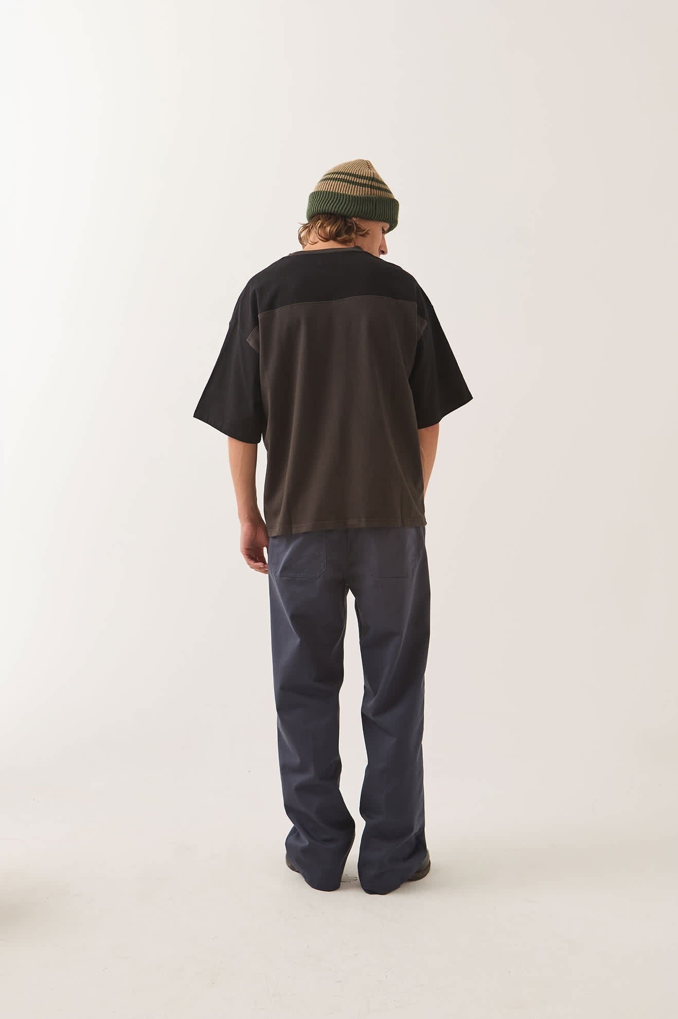 Brixton Football T-Shirt - Black/Washed Black
