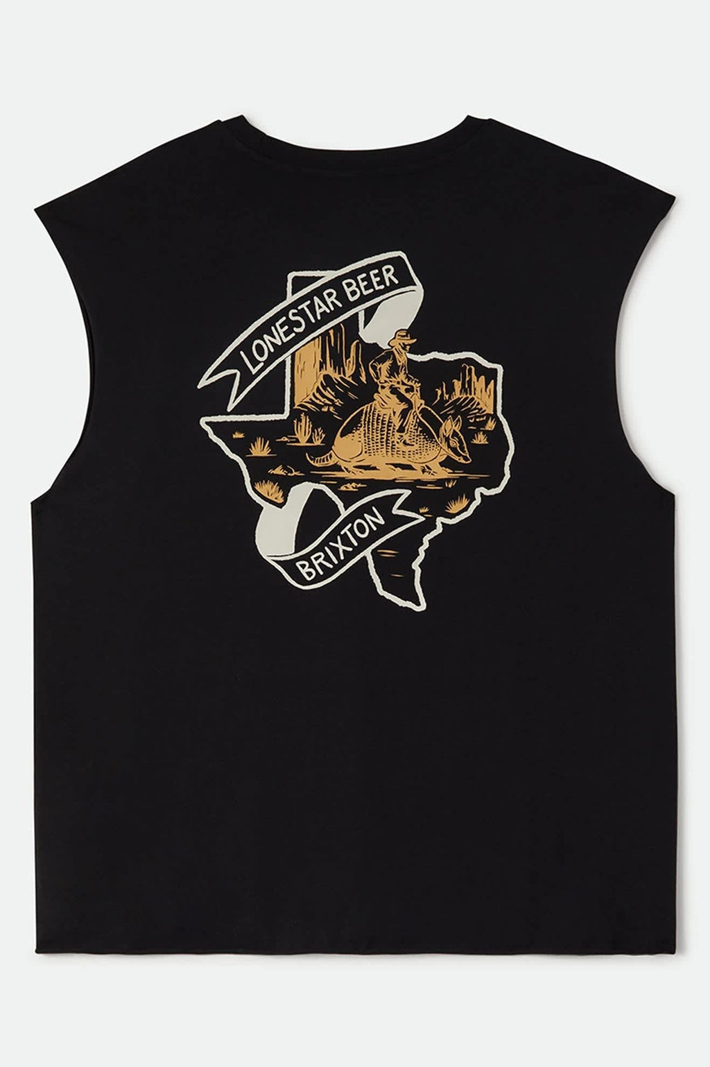 Lone Star Armadillo Muscle T-Shirt - Black