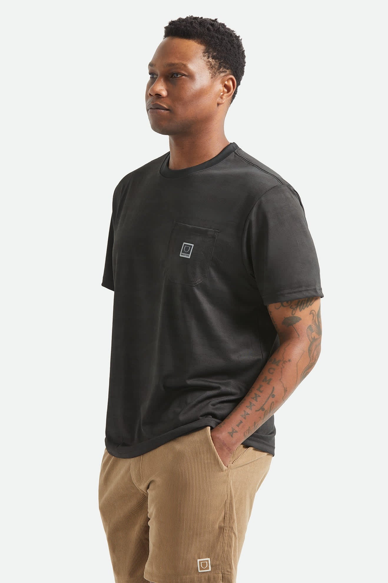 Journey Short Sleeve Pocket T-Shirt - Black Tiger Camo