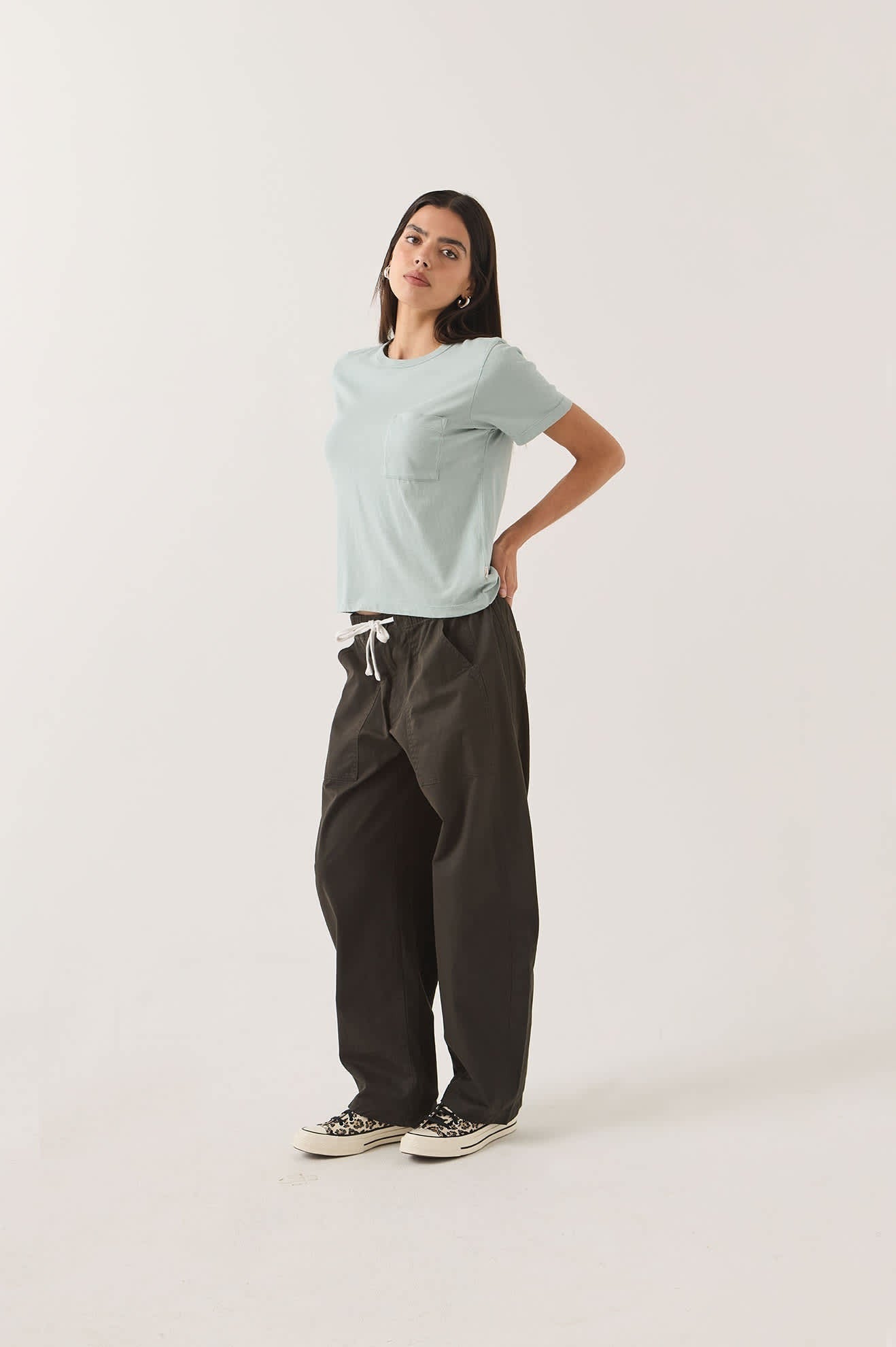 Utility Everyday Barrel Pant - Washed Black