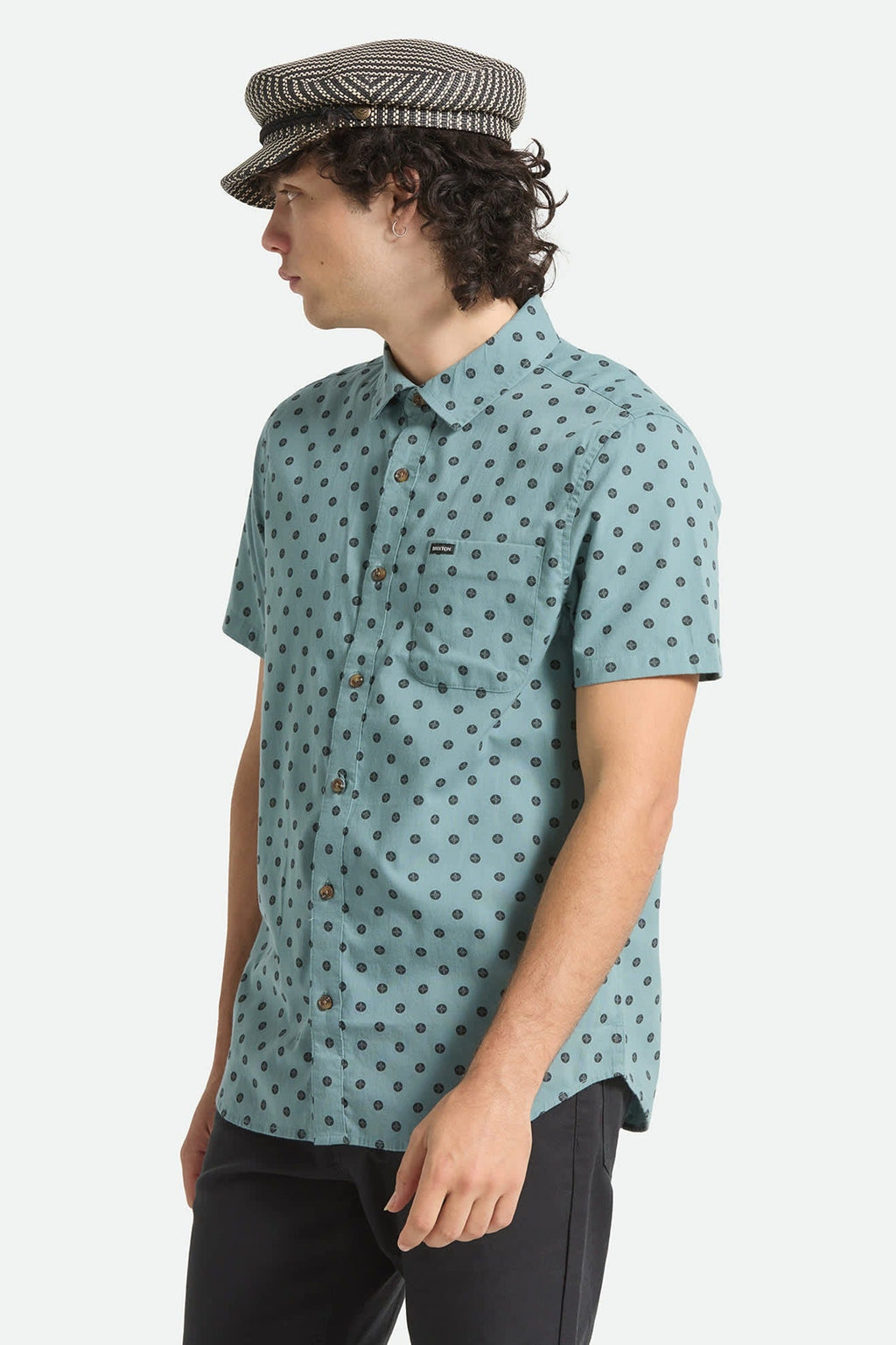 Charter Print Short Sleeve Shirt - Micro Street Tile