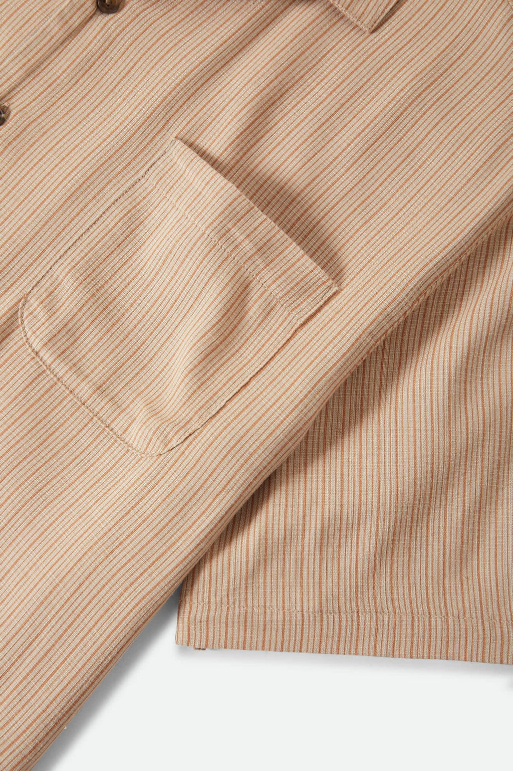 Bunker Slub Short Sleeve Shirt - Italian Clay Stripe