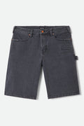 Builders Carpenter Baggy Short - Washed Black Denim