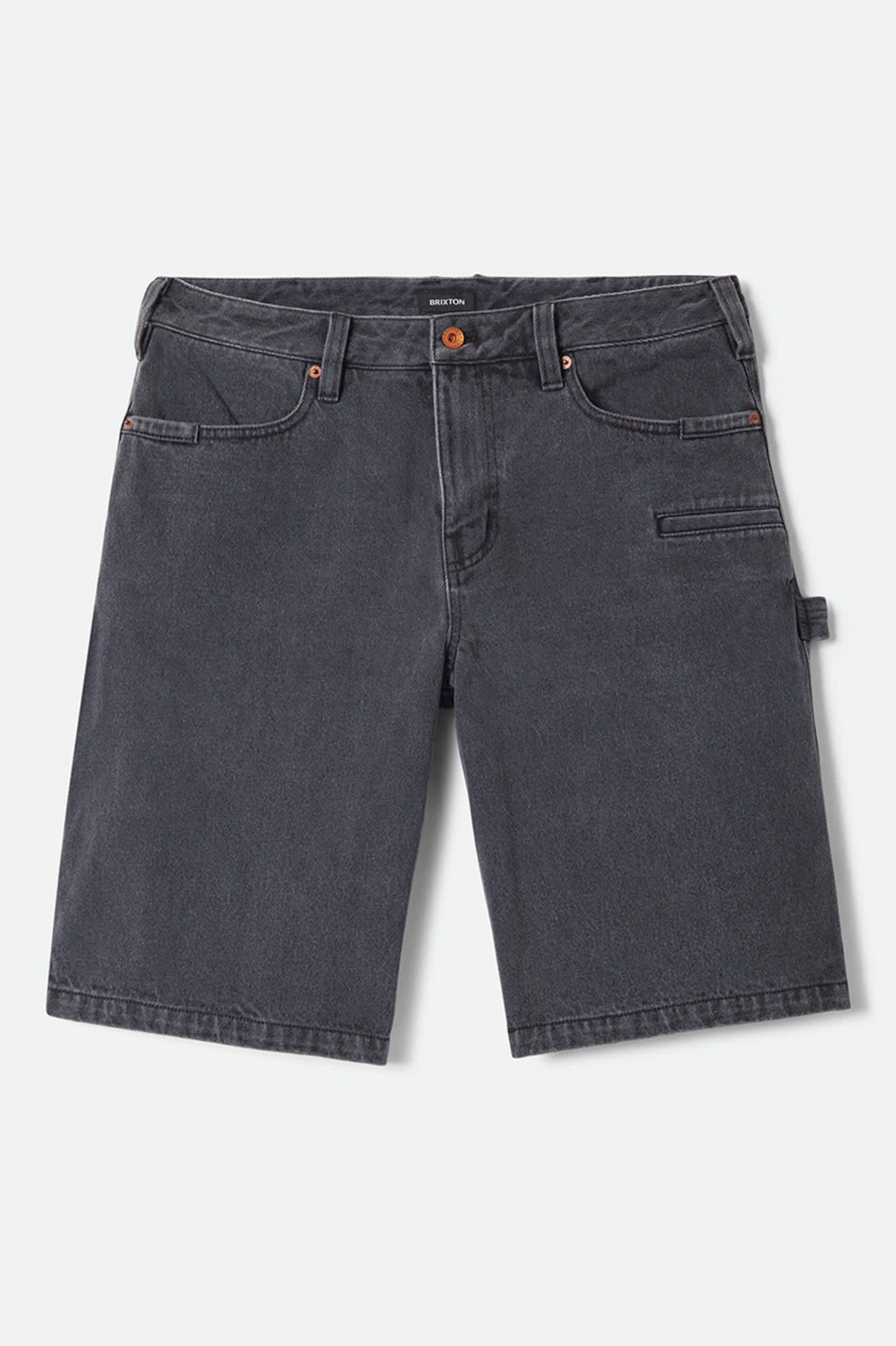 Builders Carpenter Baggy Short - Washed Black Denim