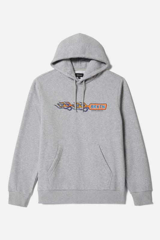 Flames Hoodie - Gunmetal Heather