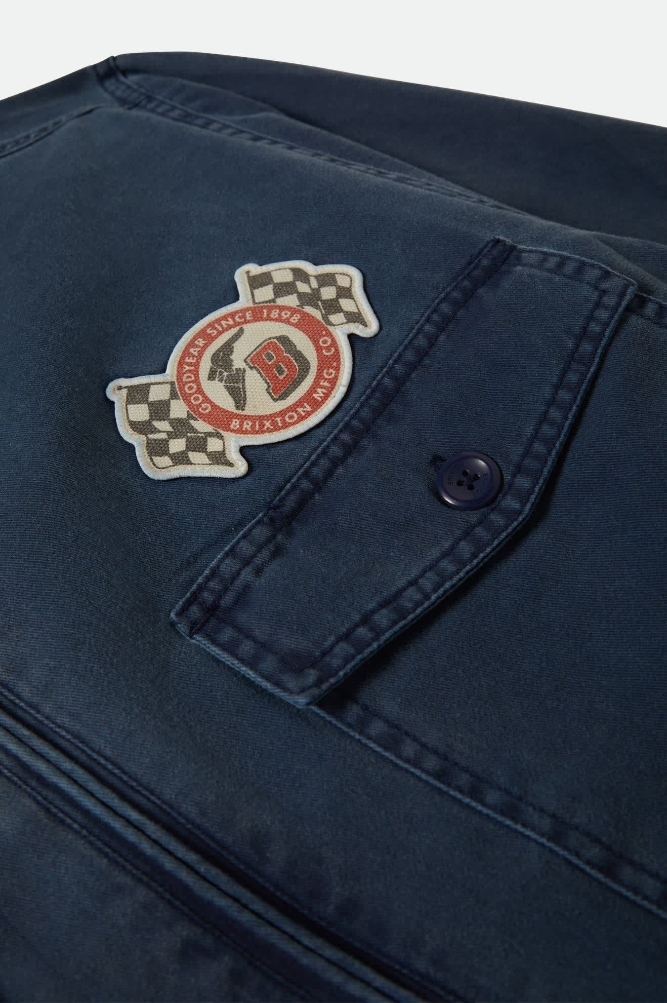 Goodyear Trademark Lightweight Coaches Jacket - Washed Navy