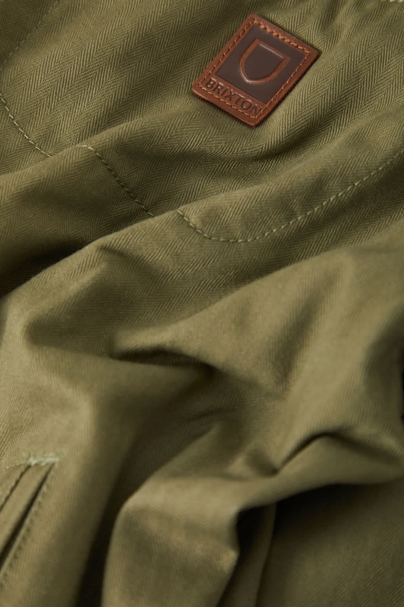 Mechanic Garage Zip Jacket - Olive Surplus Herringbone