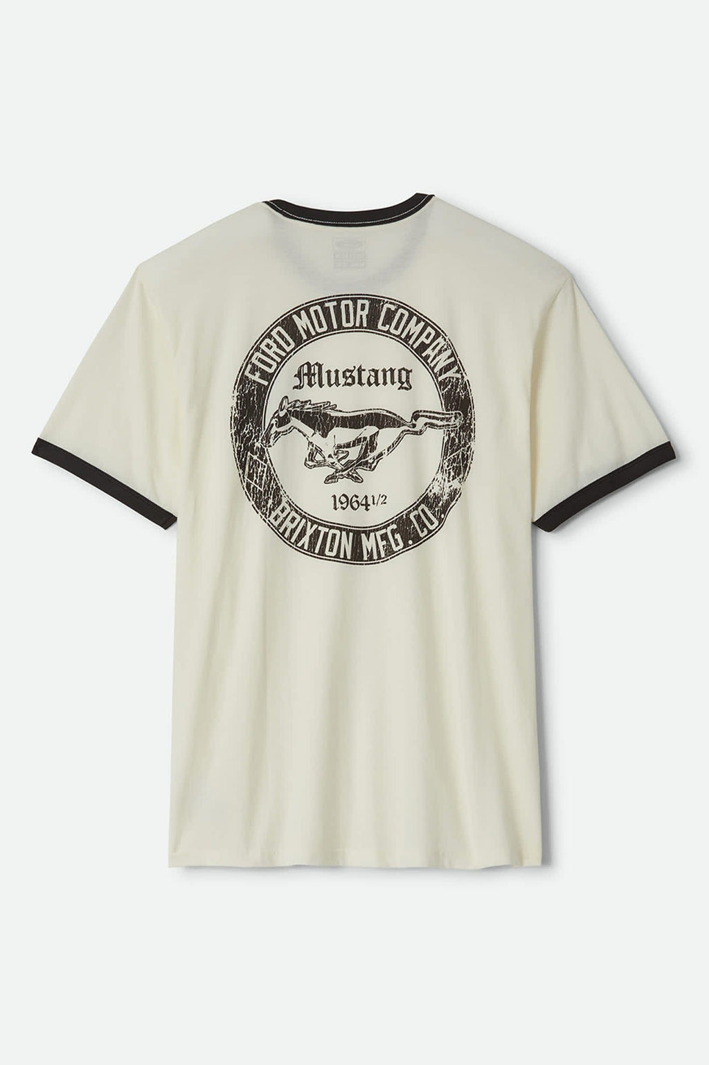 Ford Mustang Ringer T-Shirt - Wimbledone White/Burnt Rubber