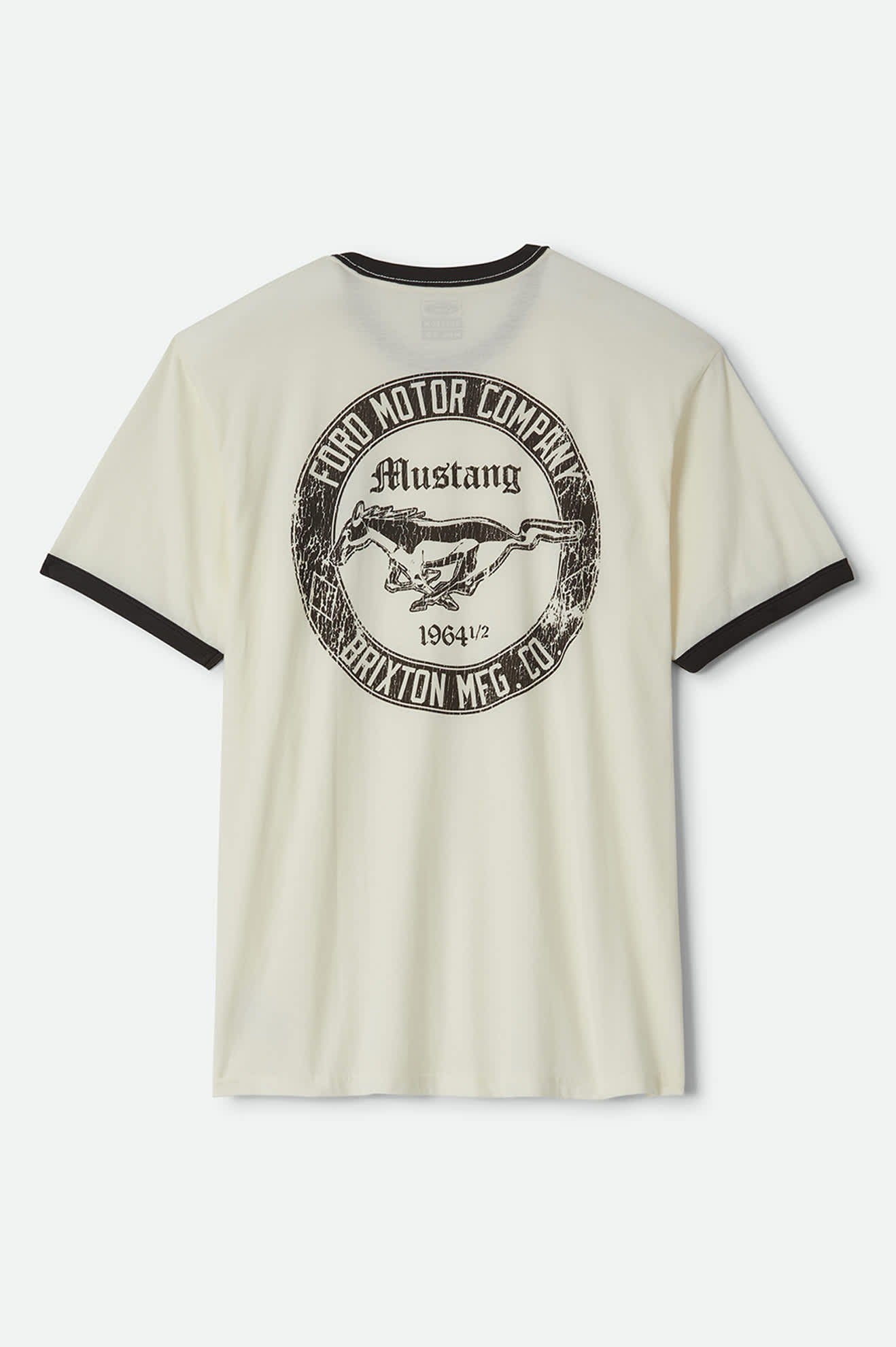 Ford Mustang Ringer T-Shirt - Wimbledone White/Burnt Rubber