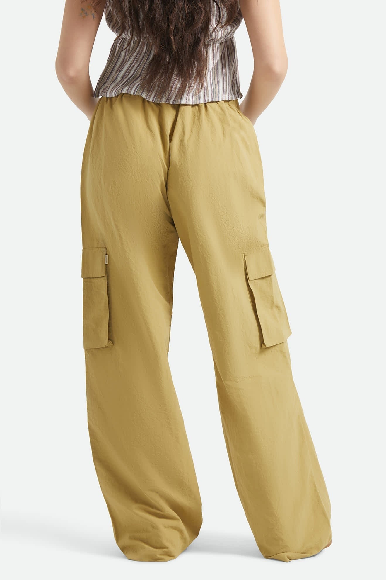 The Jett Lightweight Cargo Wide Leg Pant - Olive Stone