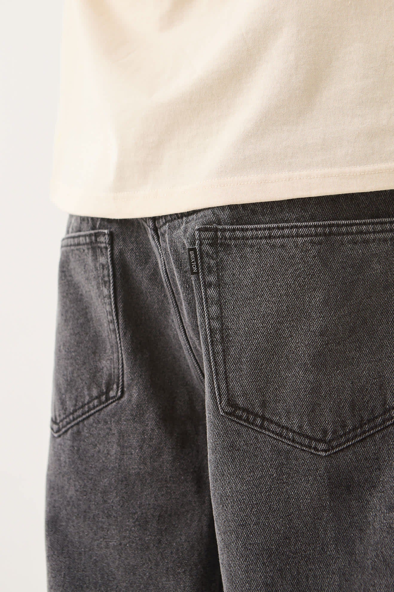 Brixton Relaxed Short - Washed Black Denim