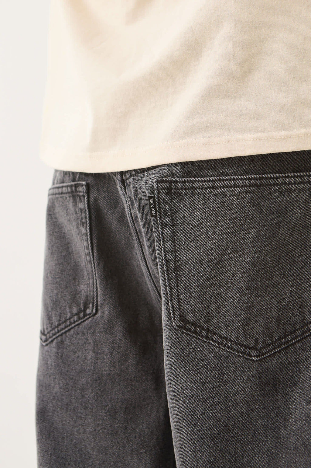 Brixton Relaxed Short - Washed Black Denim