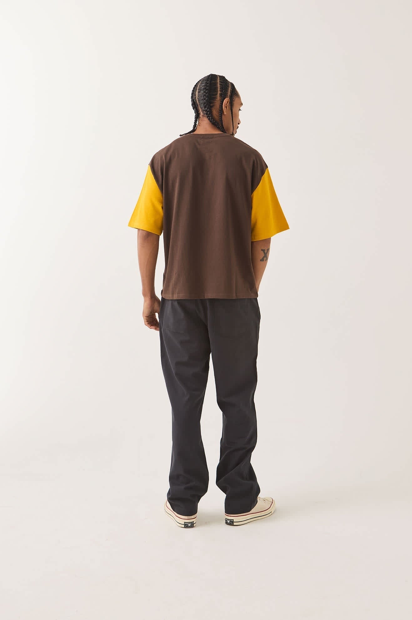 Boxy Baseball T-Shirt - Walnut Brown/Golden Hour