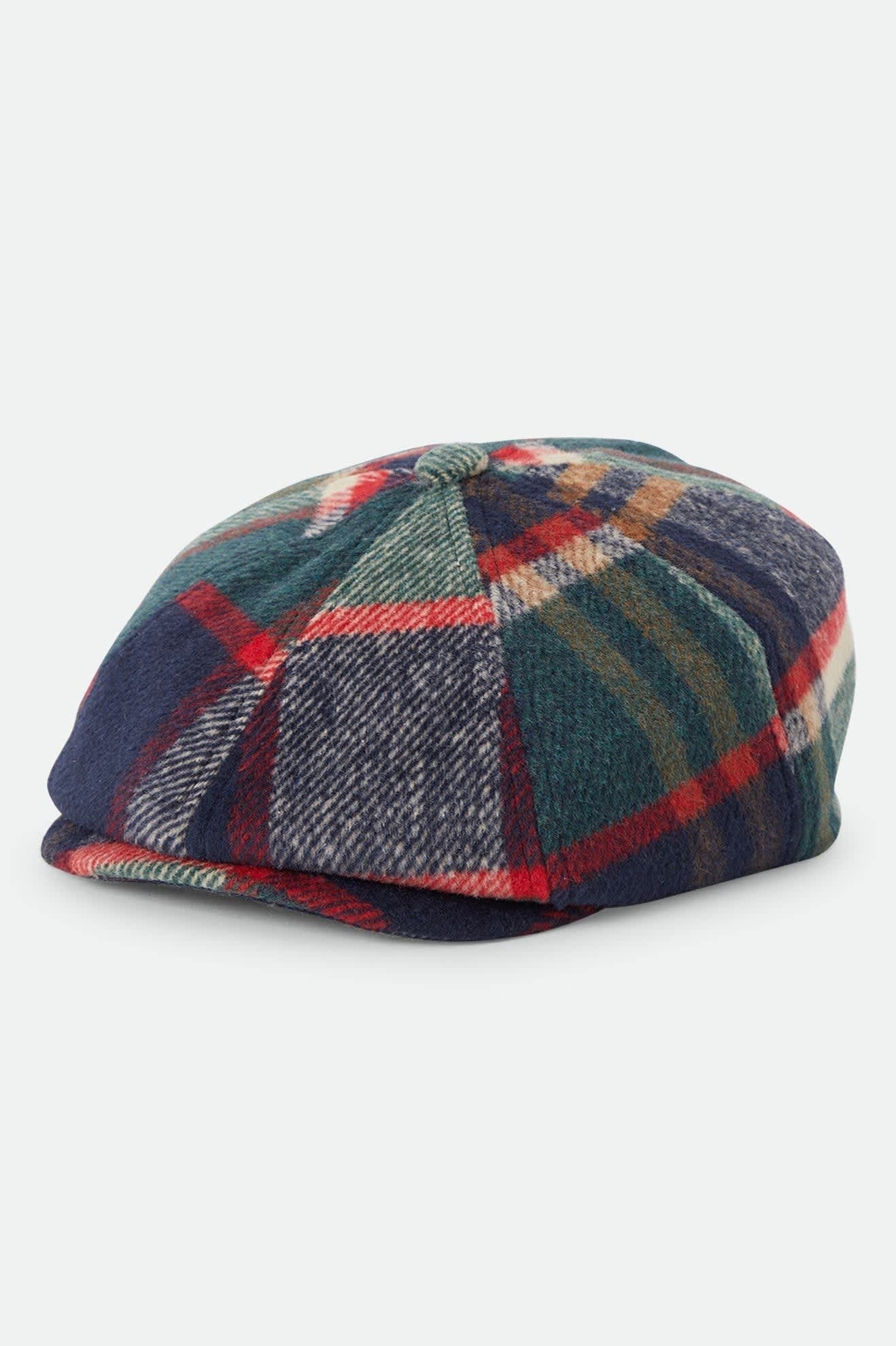 Brood Newsboy Cap - Navy/Green/Red/Cream