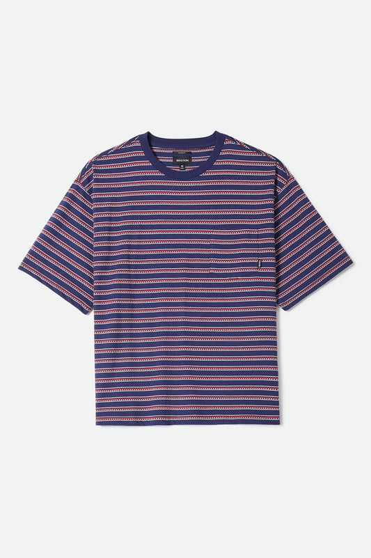 Poolside Pique Box Crop T-Shirt - Washed Navy