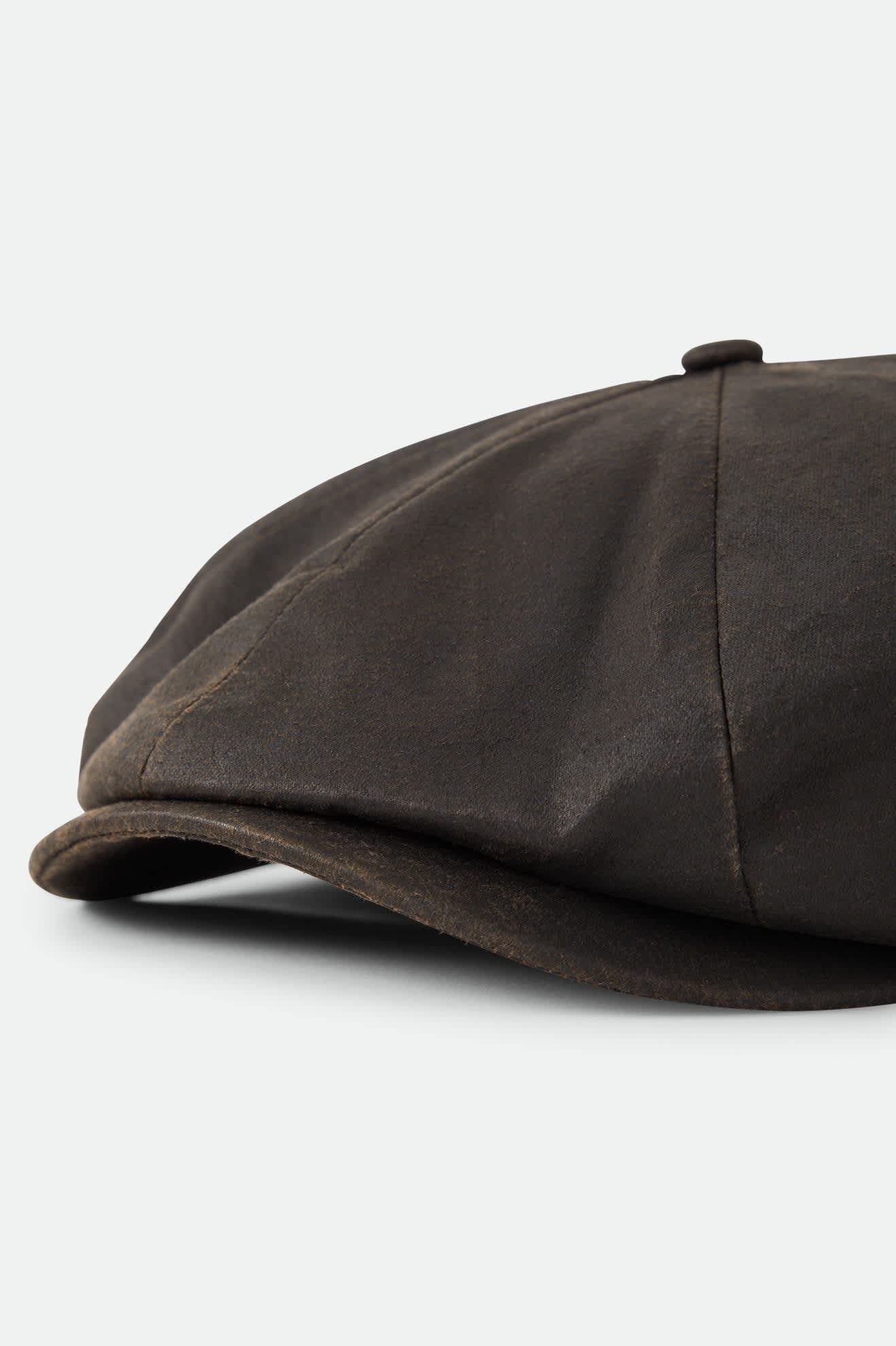 Brood Baggy Flannel Snap Cap - Brown Faux Leather