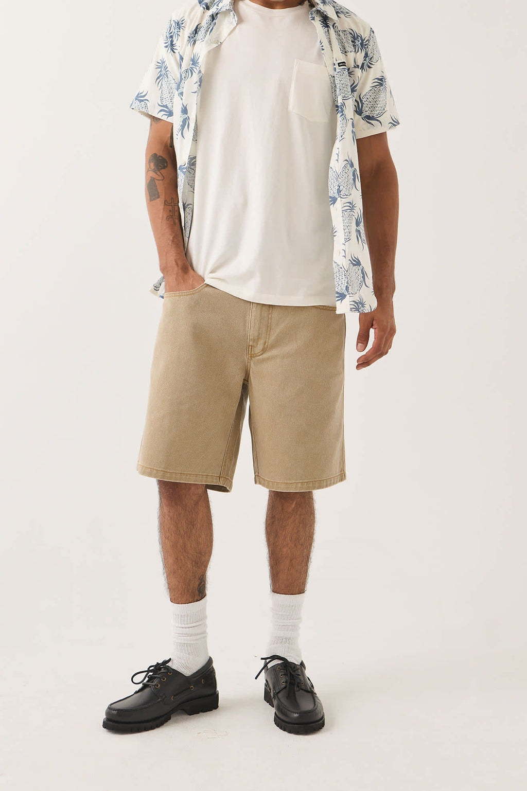 Brixton Relaxed Short - Washed British Khaki