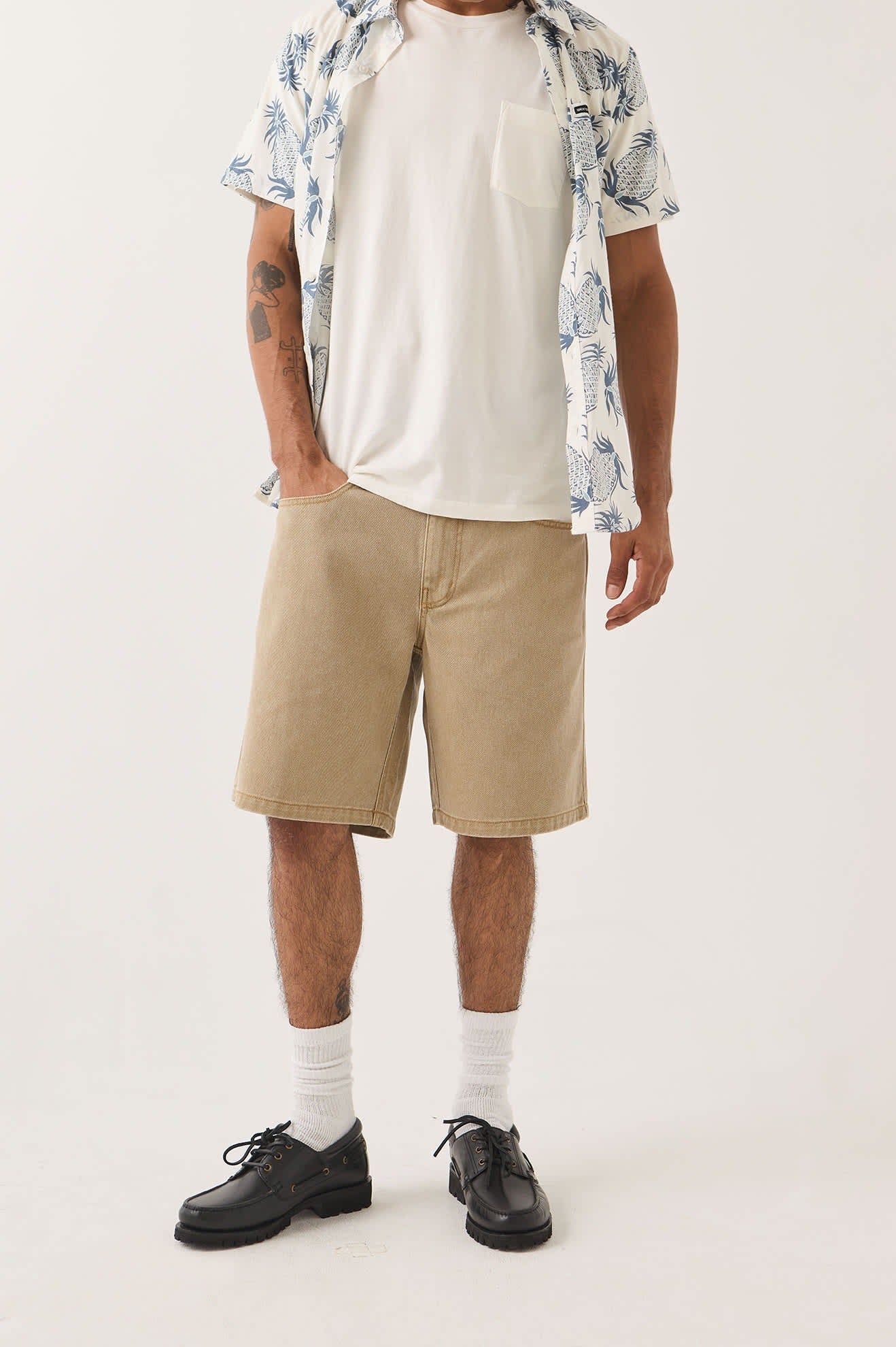 Brixton Relaxed Short - Washed British Khaki