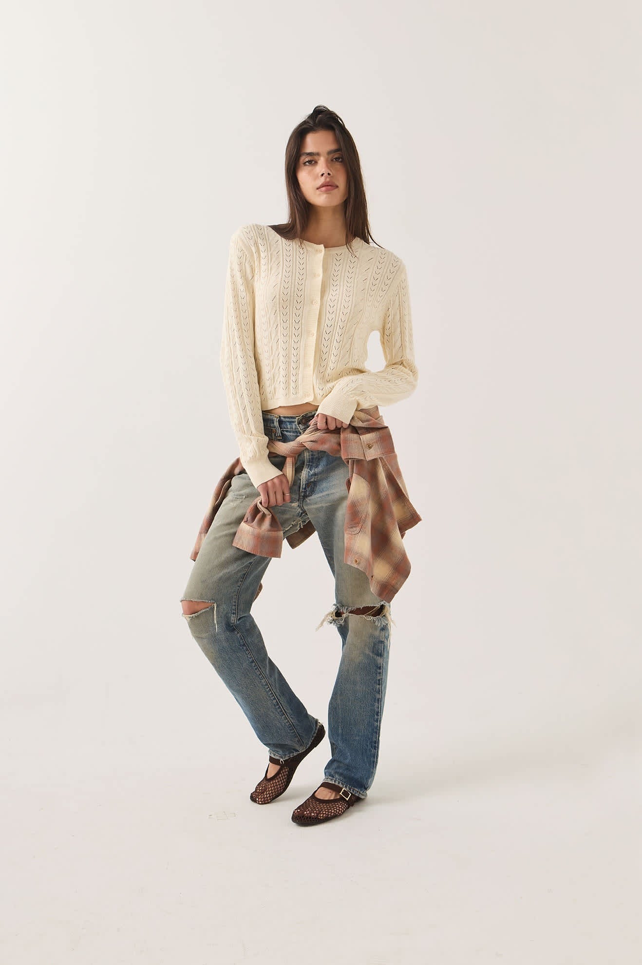 Bixby Lightweight Cardigan - Wax Paper