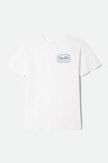 Grade Short Sleeve Standard T-Shirt - White/Washed Black/Medium Blue