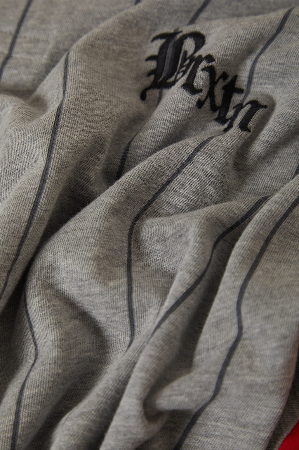 Boxy Short Sleeve Baseball T-Shirt - Heather Grey/Adrenaline Rush