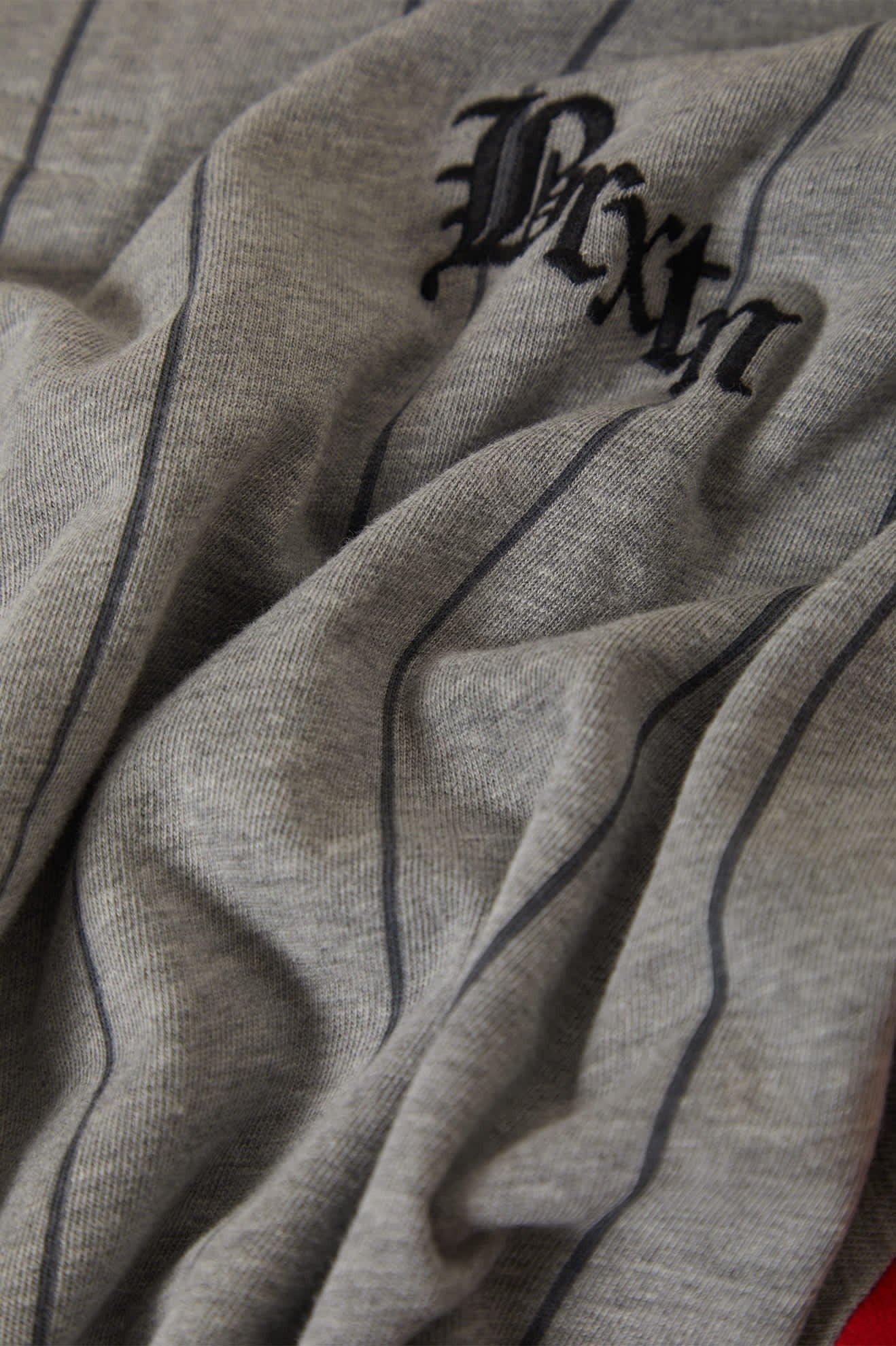 Boxy Short Sleeve Baseball T-Shirt - Heather Grey/Adrenaline Rush