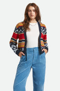 Winter Racing Cardigan - Multi Racing Stripe