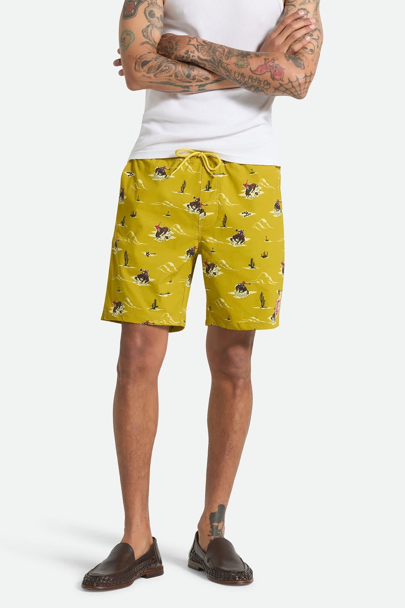 Everyday Stretch Hybrid Short 7" - Texas Gold Lone Star