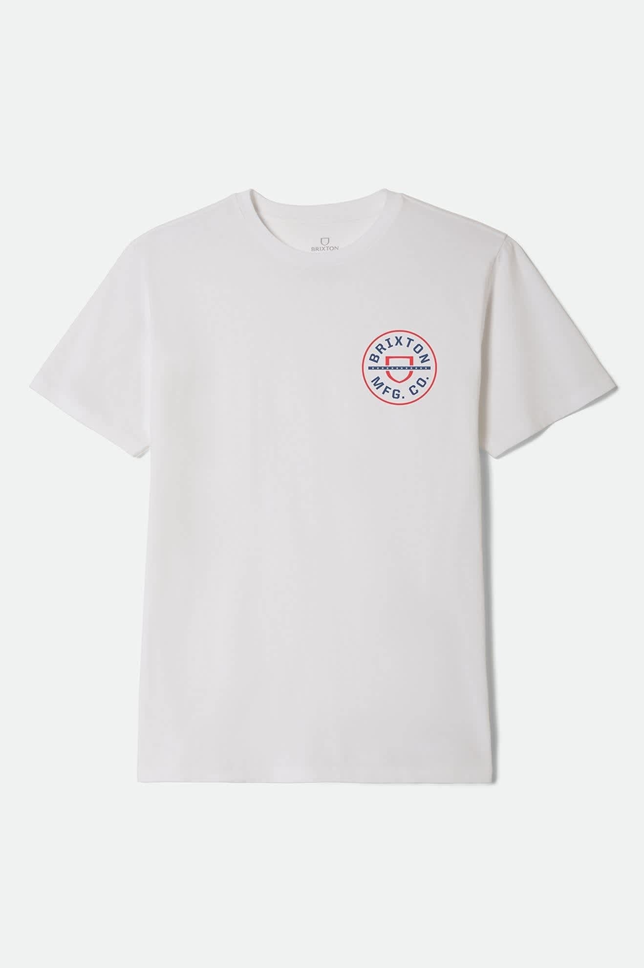 Crest Starline Short Sleeve Standard T-Shirt - White/Red/Navy