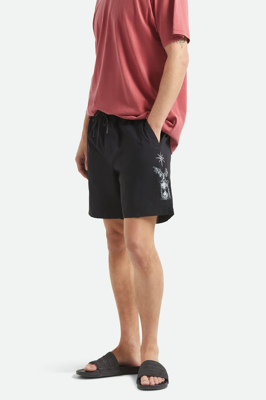 Everyday Stretch Hybrid Short 7" - Black/White