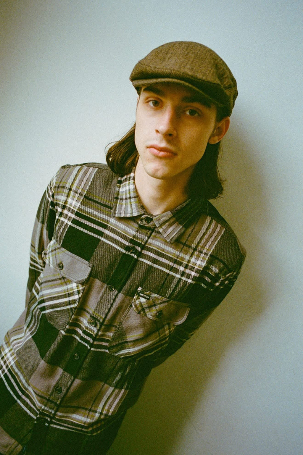Hooligan Flat Cap - Brown/Khaki