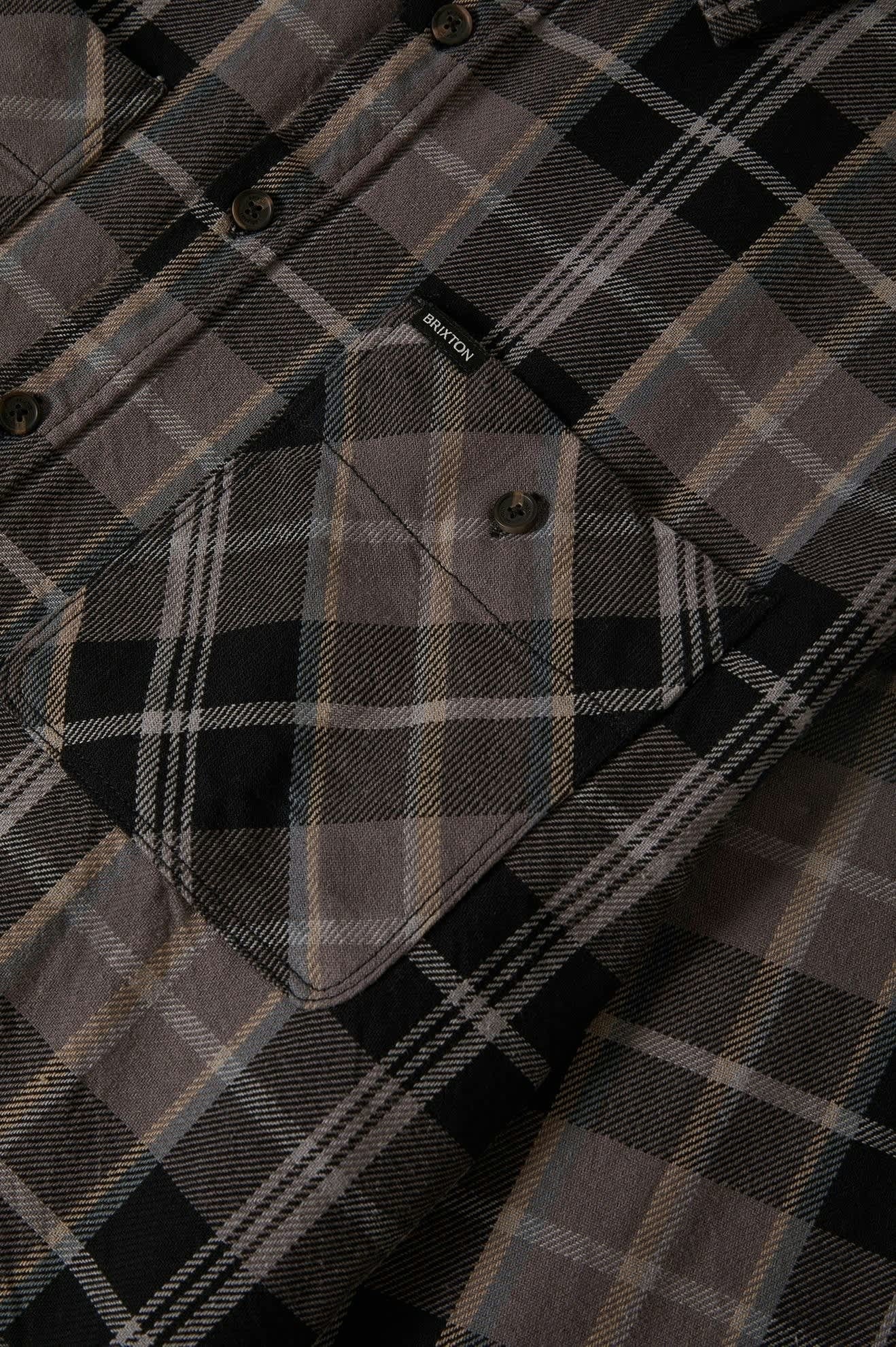 Vintage Wash Flannel - Black/Charcoal Beige/Slate