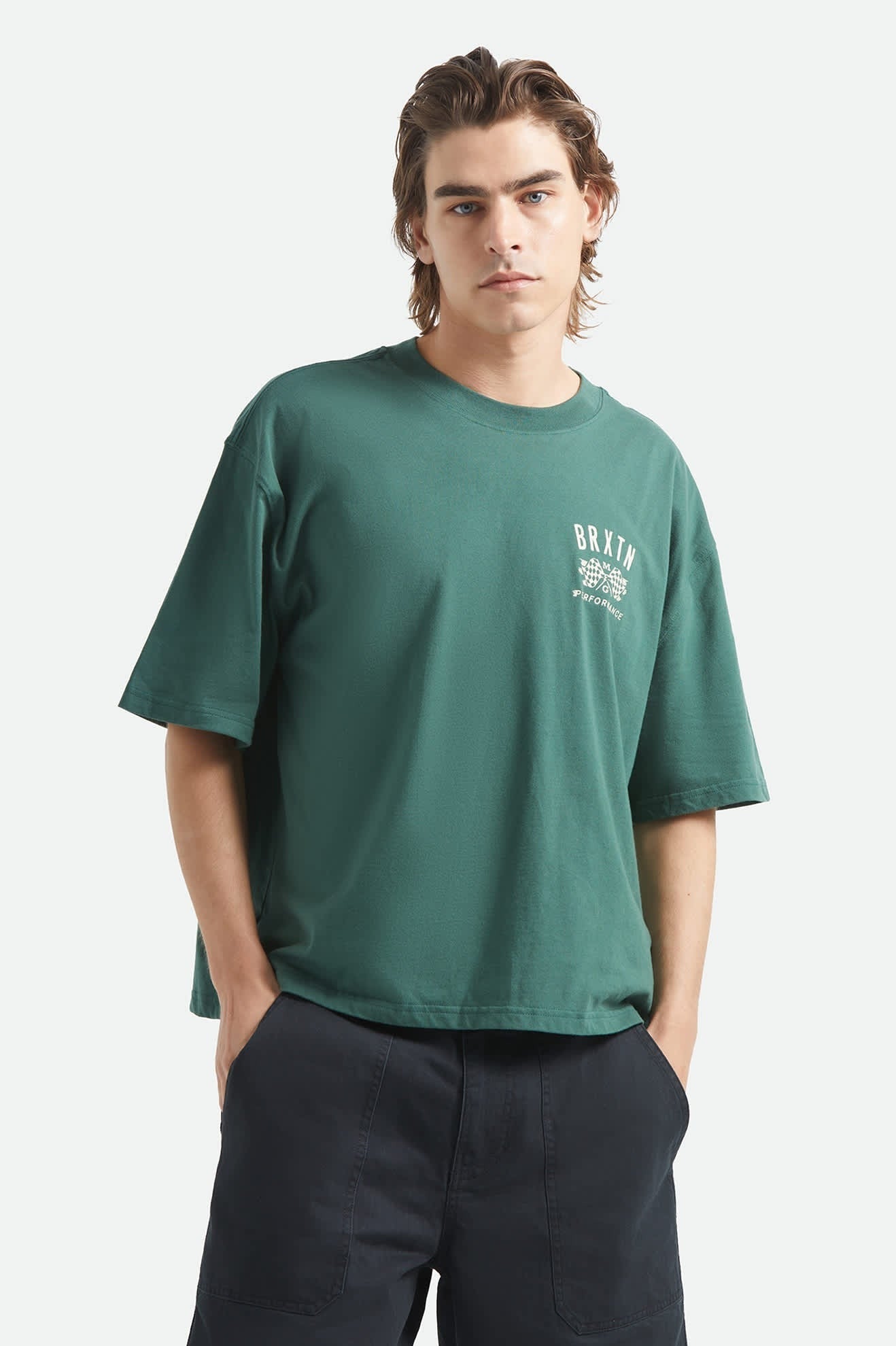 Primary Short Sleeve Cropped Shirt - Primal Green