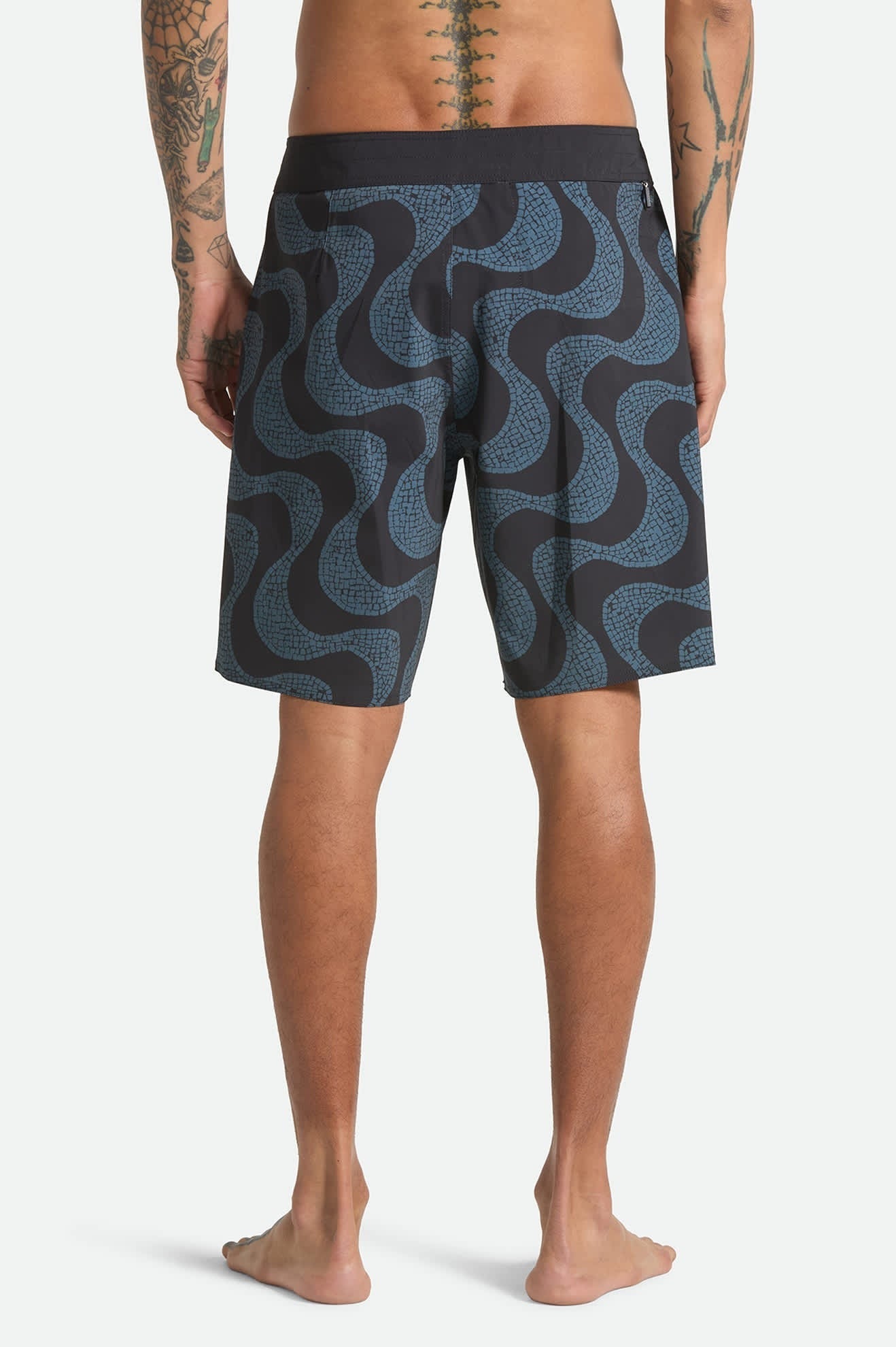 Blitz Boardshort 19" - Black/Future Grey Warped Tile