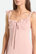 The Tie Dress - Silver Pink